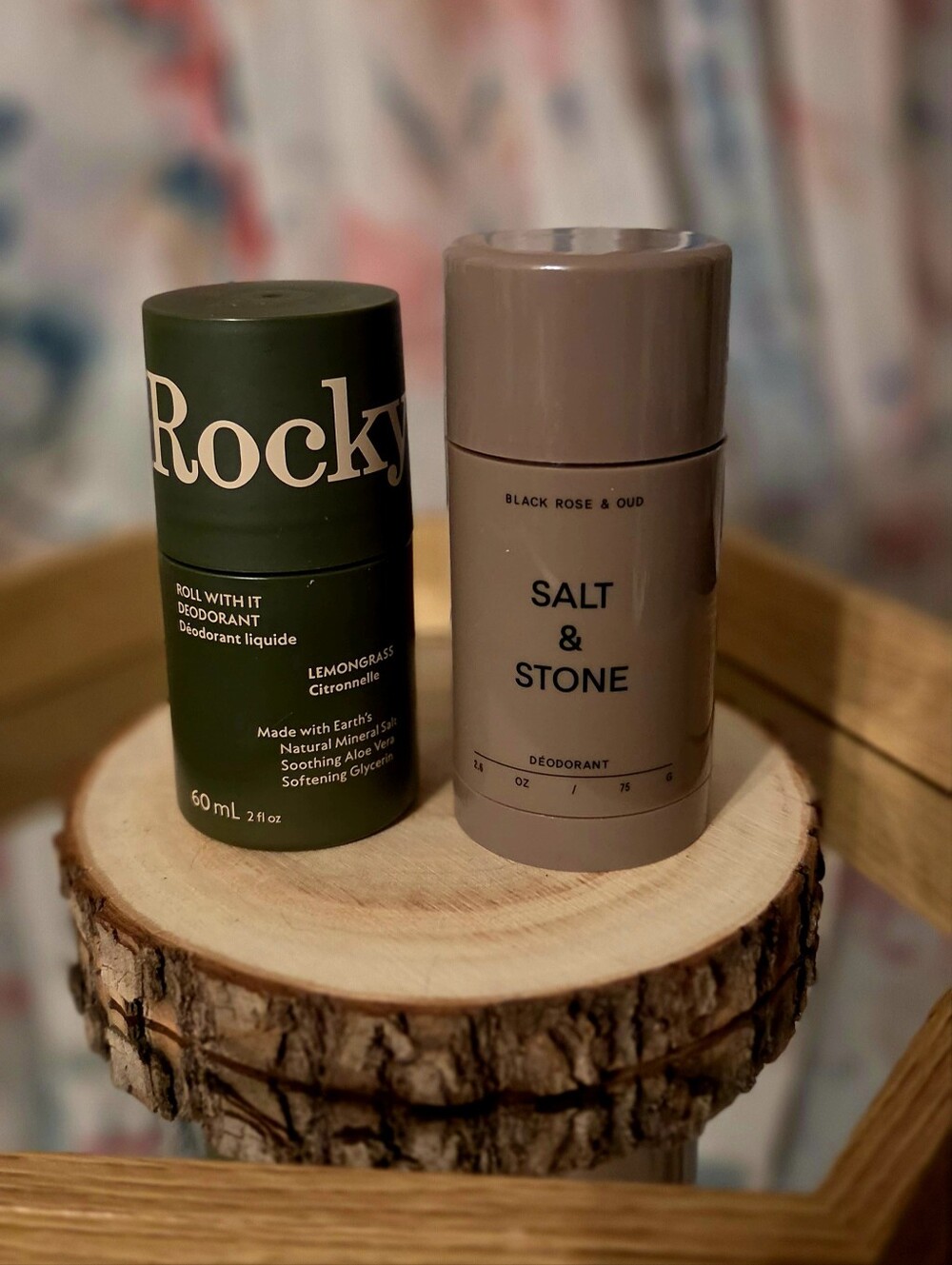 Salt & Stone Black Rose & Oud + Rocky Lemongrass Citron Roll-On Deodorant Stick